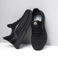 GUYISA Black new sports series solid MD sole anti-slip SRC chef shoes