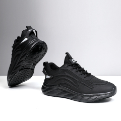GUYISA New black sports series anti-slip SRC solid MD sole chef shoes