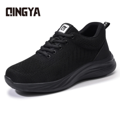 GUYISA Black casual series new super fiber rubber sole anti - slip SRC all - season chef shoes