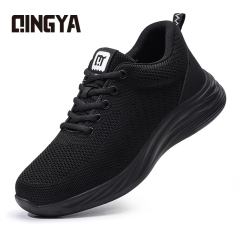 GUYISA Black casual series new super fiber rubber sole anti - slip SRC all - season chef shoes