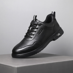 GUYISA New black casual series super fiber rubber sole anti - slip SRC all - season chef shoes