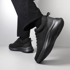GUYISA Black casual series new super fiber rubber sole anti - slip SRC all - season chef shoes