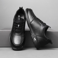 GUYISA New black casual series super fiber rubber sole anti - slip SRC all - season chef shoes