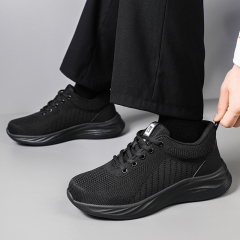 GUYISA Black casual series new super fiber rubber sole anti - slip SRC all - season chef shoes