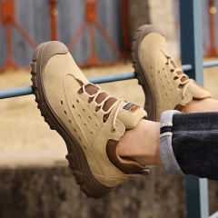 GUYISA New khaki European standard steel toe cap suede safety shoes