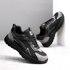 GUYISA Black new low - cut anti - smash anti - puncture European standard steel toe cap safety shoes