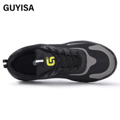 GUYISA Black new low - cut anti - smash anti - puncture European standard steel toe cap safety shoes