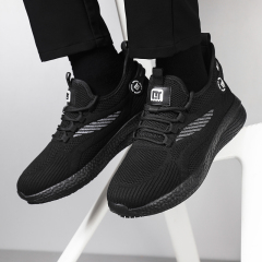 GUYISA Black sports series all - season anti - slip SRC solid MD sole chef shoes