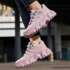 GUYISA Pink new sports series safety shoes anti - smashing anti - piercing European standard steel toe cap rubber - plastic sole