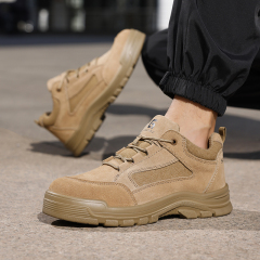 GUYISA Brown up - to - standard plastic toe cap 10KV insulated anti - smash anti - pierce foot protection shoes