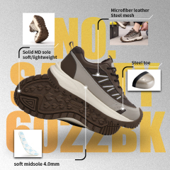 GUYISA 6021 Steel Toe Work Shoes Anti Impact Anti Penetration Casual Safety Footwear