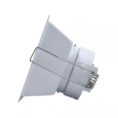 White square anti glare downlight fixtures