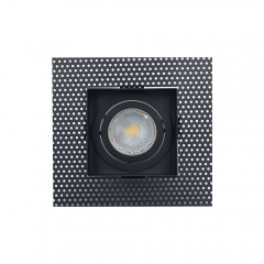 Black square GU10 adjustable trimless downlight