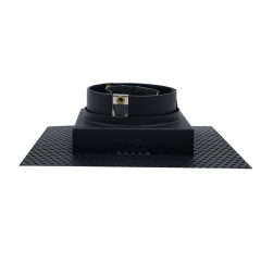 Black square GU10 adjustable trimless downlight