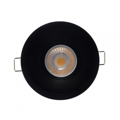 Black round 360 degree rotatable anti glare downlight fixtures