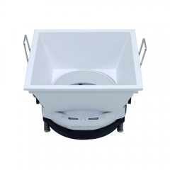 White square 360 degrees rotatable embedded down light