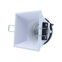 White square 360 degrees rotatable embedded down light