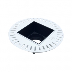 Square 360 degrees adjustable trimless downlight fixture