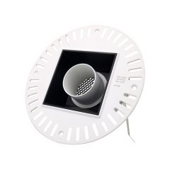 Square 360 degrees gimbal anti glare trimless spotlight fixtures