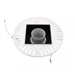 Square 360 degrees gimbal anti glare trimless spotlight fixtures