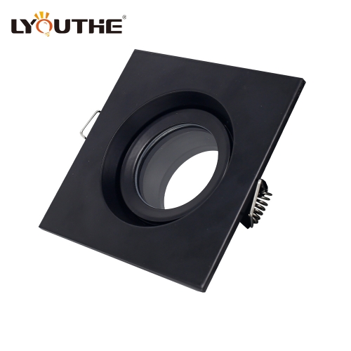 Square black anti glare adjustable customized waterproof recessed IP65 led recessed downlight for bathroom