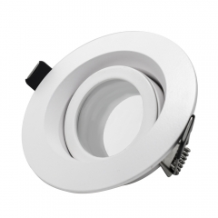 Round white die casting aluminum adjustable recessed ceiling IP65 waterproof downlights for bathroom