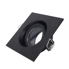 Square black anti glare adjustable customized waterproof recessed IP65 led recessed downlight for bathroom