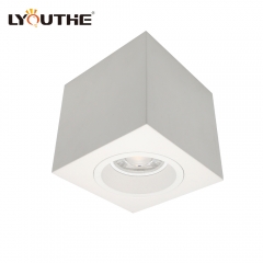 Commercial indoor square pure aluminum adjustable GU10 MR16 surface mounted downlights housing