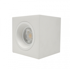 Commercial indoor square pure aluminum adjustable GU10 MR16 surface mounted downlights housing
