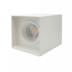 Square pure aluminum GU10 MR16 recessed ceiling surface mounted down lights housing for mall