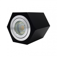 Modern indoor GU10 MR16 pure aluminum adjustable embedded surface mounted downlights frame