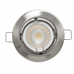 Sand nickel white round adjustable led iron gu10 mr16 recessed downlights housing for living room