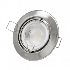 Sand nickel white round adjustable led iron gu10 mr16 recessed downlights housing for living room