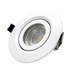 White Black round adjustable angle IP65 die casing aluminum recessed waterproof downlights