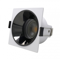 Commercial Square Recessed Mr16 Spotlight Anti Glare Frame Adjust Recess Led Down Light Cob Spot Downlight