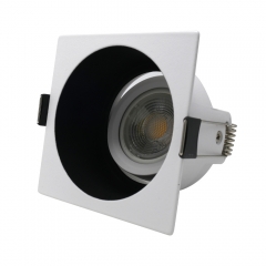 Hotel Recessed Anti-Glare Spotlight Mr16 Square Downlights Deep Hole Aluminium Ceilling Led Downlight Fixtures