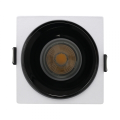 Commercial Square Recessed Mr16 Spotlight Anti Glare Frame Adjust Recess Led Down Light Cob Spot Downlight