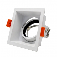 LYOUTHE white square die-cast aluminum anti glare adjustable recessed GU10 down light housing