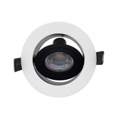 Indoor adjustable recessed MR16 spot lights white GU10 aluminum alloy 95mm round downlights