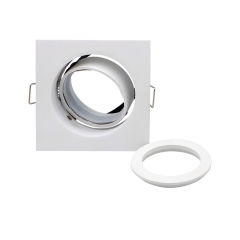 Round aluminum alloy gu10 mr16 white 360 degrees rotatable downlights fixtures