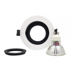 Indoor adjustable recessed MR16 spot lights white GU10 aluminum alloy 95mm round downlights