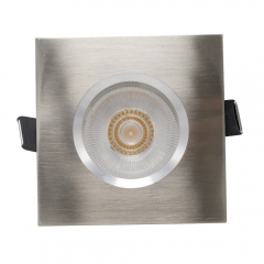GU10 MR16 pure aluminium embedded COB square down lights fixtures for home