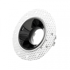 Indoor black aluminium alloy round adjustable embedded GU10 MR16 trimless downlights fixtures