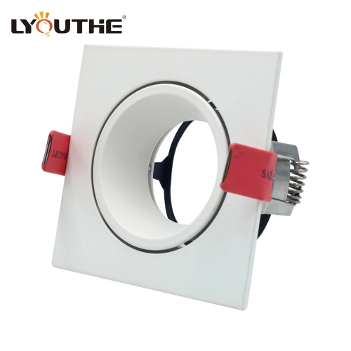 Square GU10 MR16 360° Rotatable Embedded Downlight