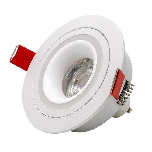 New design white round pure aluminium plastic anti-glare GU10 MR16 downlights