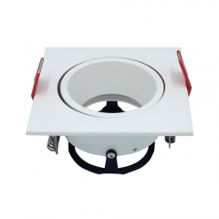 Square GU10 MR16 360° Rotatable Embedded Downlight