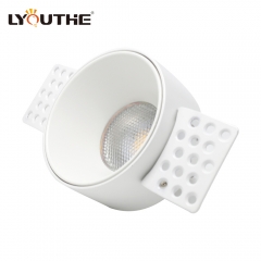 Led Hotel Pure Aluminium Fixed Lighting Fixture Halogen Trimless Recessed Downlight