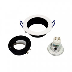 New product round 24v 12v embedded downlights antiglare gu10 downlight fittings