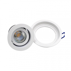 Custom ceiling adjustable recessed round GU10 COB antiglare round downlights fitting