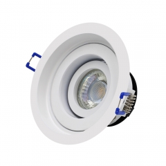 Custom ceiling adjustable recessed round GU10 COB antiglare round downlights fitting